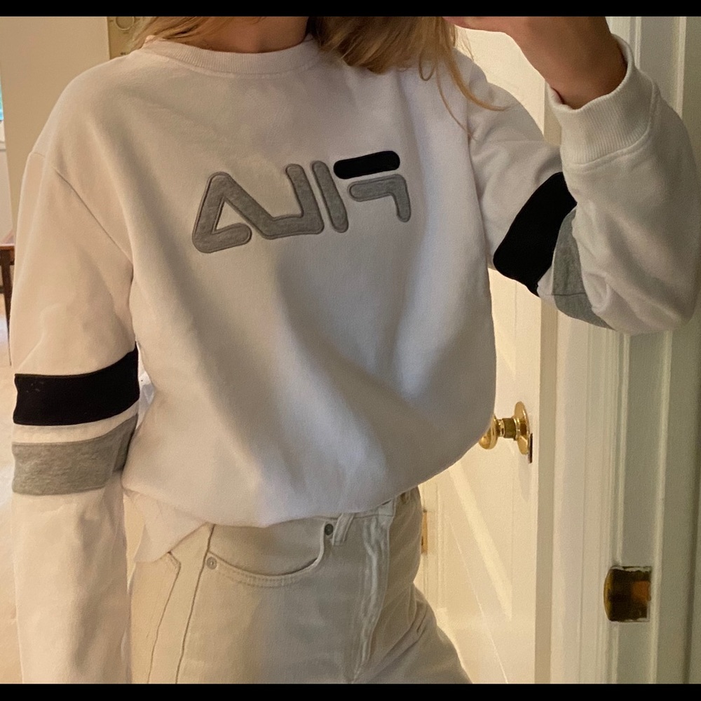 White FILA sweatshirt